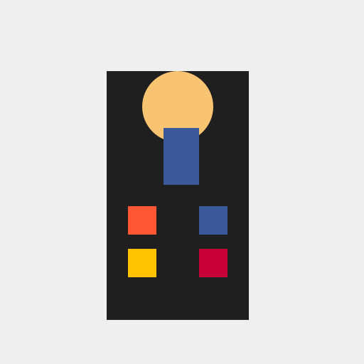 Tall Person with Advanced Gradient Hair, Personal Drone, and Communication Tools - DrawGPT