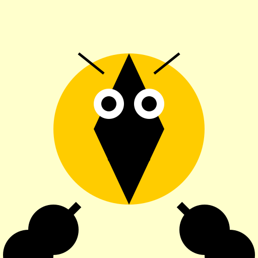 Bee Mascot Pointing to His Knees - DrawGPT