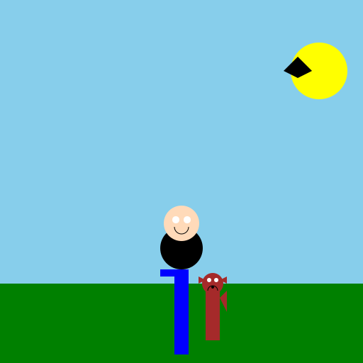 A Man Walking a Dog - DrawGPT