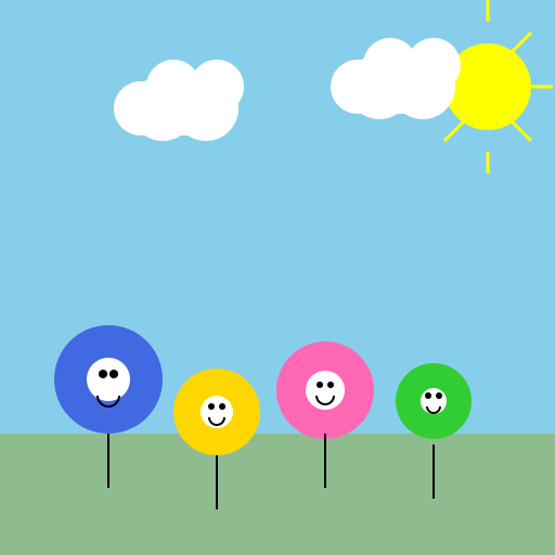 Colorful Balloons - DrawGPT