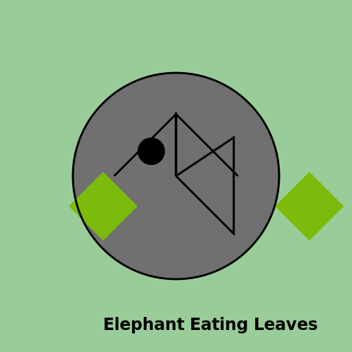 Elephant Eating Leaves - DrawGPT