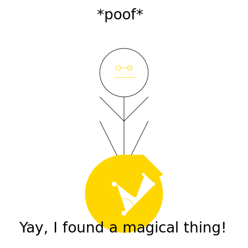 Stick Figure Finds a Magical Thing - DrawGPT Stick Figure Finds a Magical Thing - DrawGPT