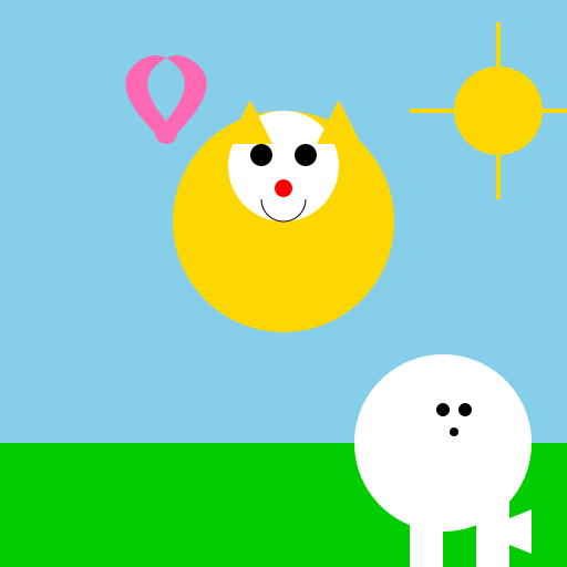 Little Mee with a West Highland Terrier - DrawGPT