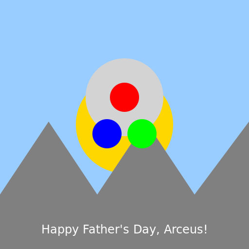 The Creation Trio's Father's Day Gift for Arceus - DrawGPT