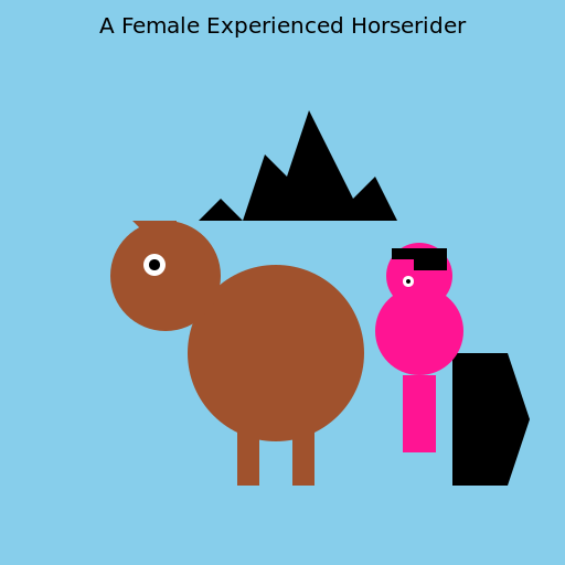 A Female Experienced Horserider - DrawGPT