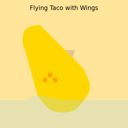 Flying Taco with Wings - DrawGPT