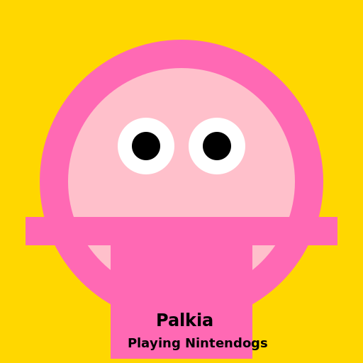 Palkia playing Nintendogs - DrawGPT