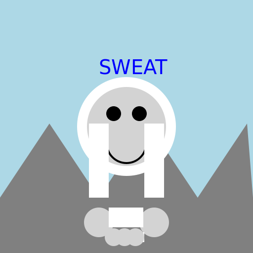 Yeti Working Out Wall Art - DrawGPT