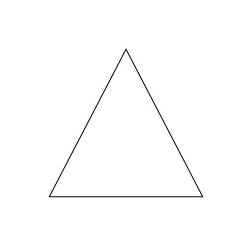 Black Line and White Filled Triangle - DrawGPT