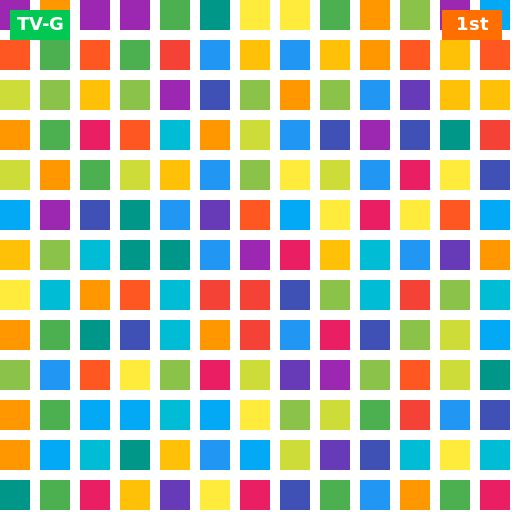 Telma age rating 1st category TV-G with the scrolling alphabet on background - DrawGPT