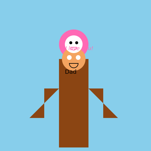 Father Carrying Clingy Child - DrawGPT