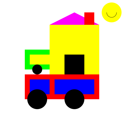 A Car, a Train, and a House - DrawGPT