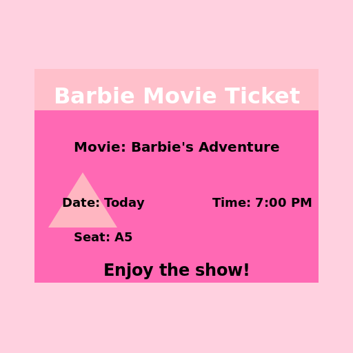 Barbie Movie Theater Ticket - DrawGPT