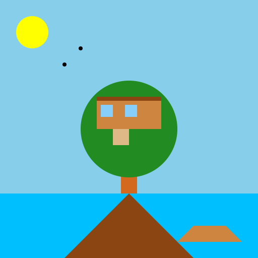 Island with a Treehouse - DrawGPT