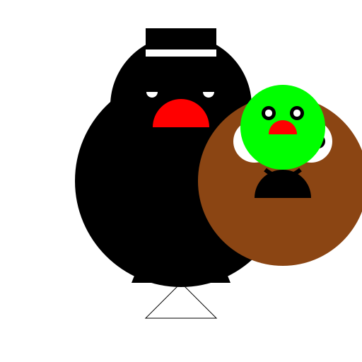 Cartoon Black Funny with a Top Hat and Cartoon Bear with Among Us on His Head - DrawGPT