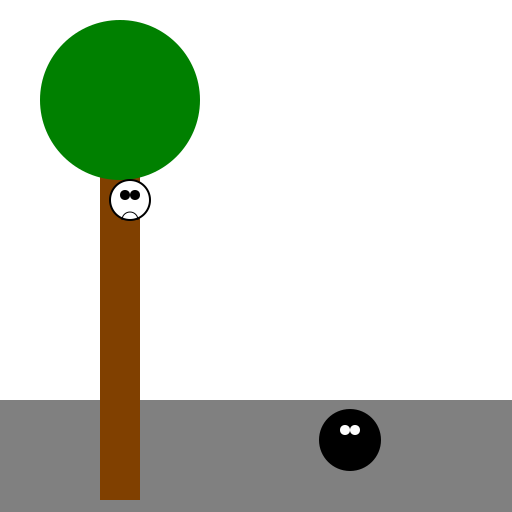 Small black dog and white cat encounter on a street - DrawGPT