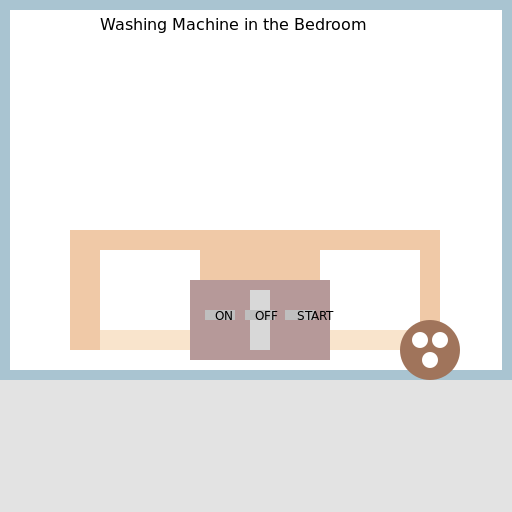 Washing Machine in the Bedroom - DrawGPT