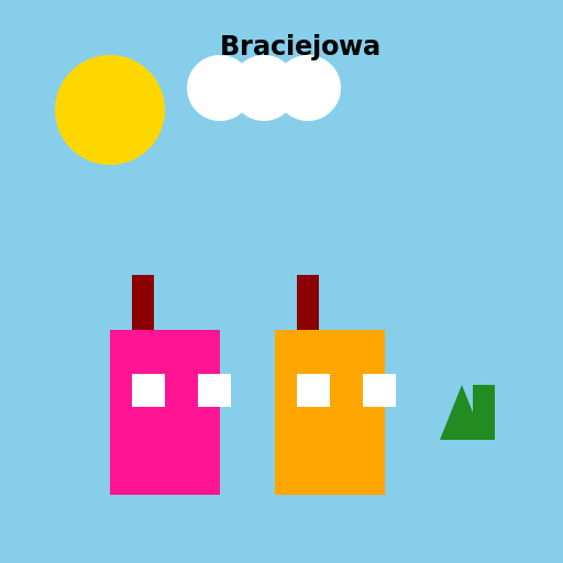 Braciejowa - A Quirky Village Scene - DrawGPT