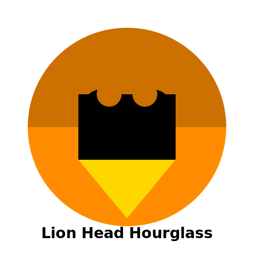 Lion Head Hourglass - DrawGPT