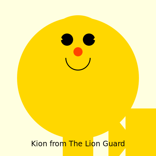 Kion from The Lion Guard with a Mighty Rear - DrawGPT