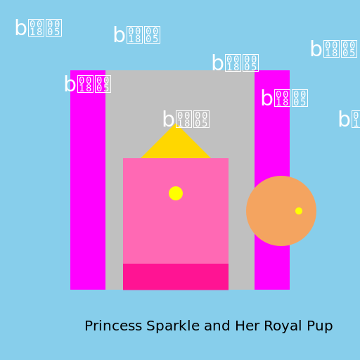 Princess Sparkle and Her Royal Pup - DrawGPT