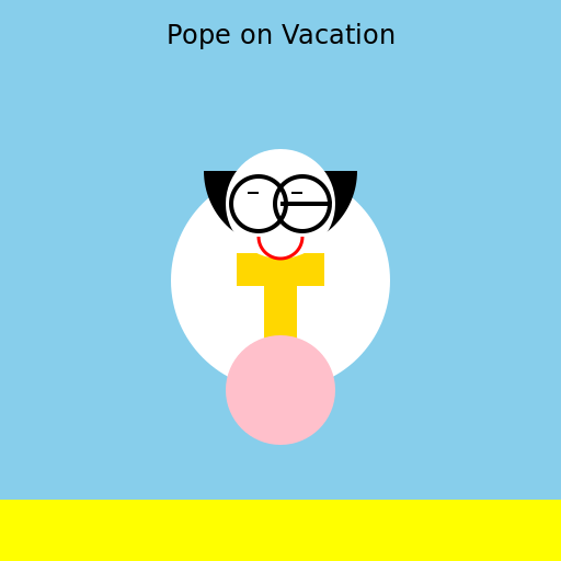 Pope on Vacation - DrawGPT