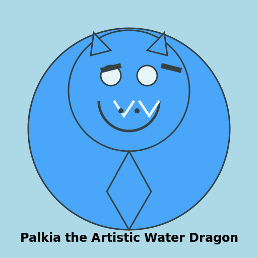 Palkia the Artistic Water Dragon - DrawGPT