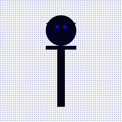 Gangster Silhouette in Blue Dots - DrawGPT