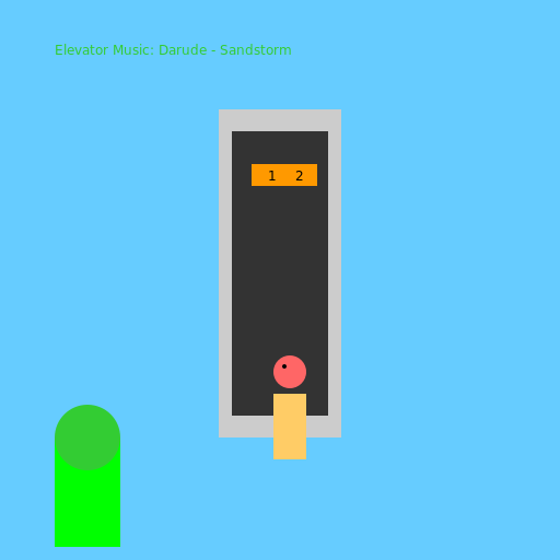 Person Walking Towards an Elevator - DrawGPT