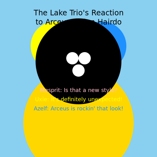 The Lake Trio's Reaction to Arceus' Asian Hairdo - DrawGPT