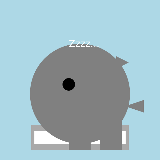 Elephant Sleeping on Bed - DrawGPT