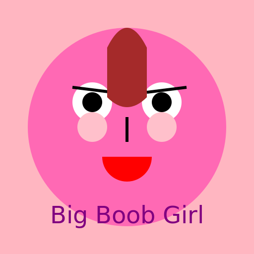 Big Boob Girl - A Whimsical Portrait of Curves and Charm - DrawGPT