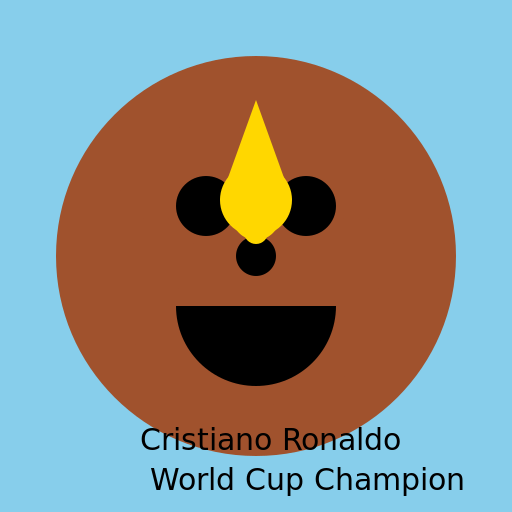 Cristiano Ronaldo as a Monkey with the World Cup Trophy - DrawGPT