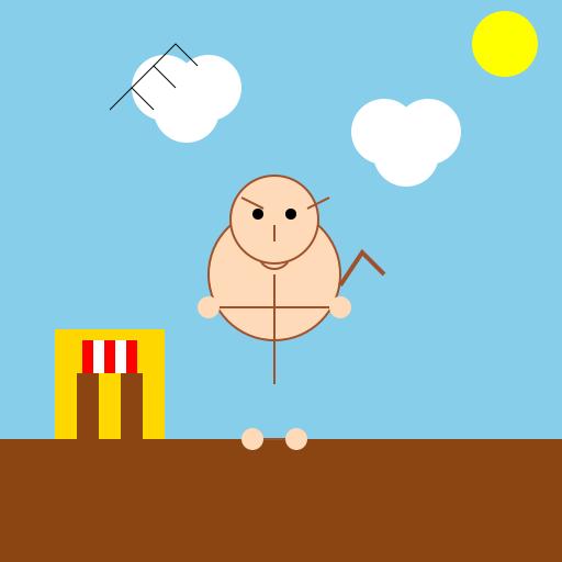 Levitating Farmer Flipping the Bird with a Scenic Farm Background - DrawGPT