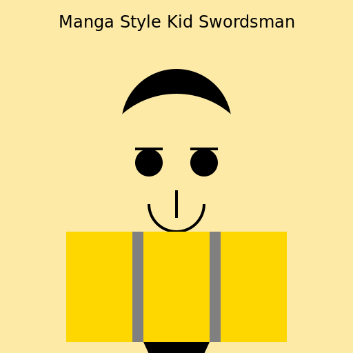 Mnaga style kid Swordsman - DrawGPT
