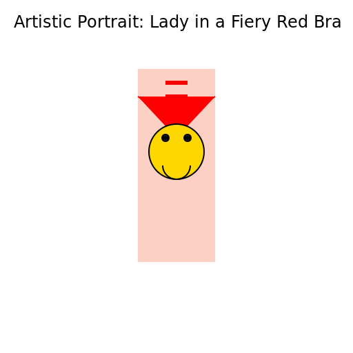Lady in a Fiery Red Bra - DrawGPT