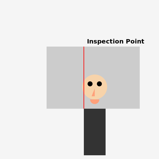 Man Inspecting a Painted Surface - DrawGPT