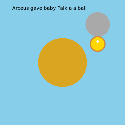 Arceus Gives Baby Palkia a Ball - DrawGPT