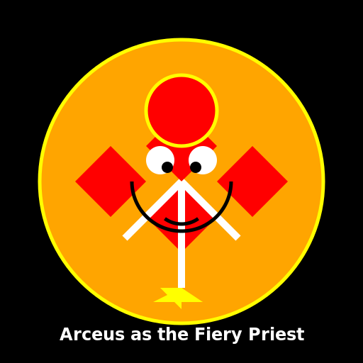 Arceus as the Fiery Priest - DrawGPT