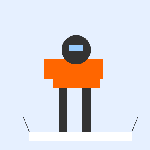 Ski Athlete on Two Legs - DrawGPT