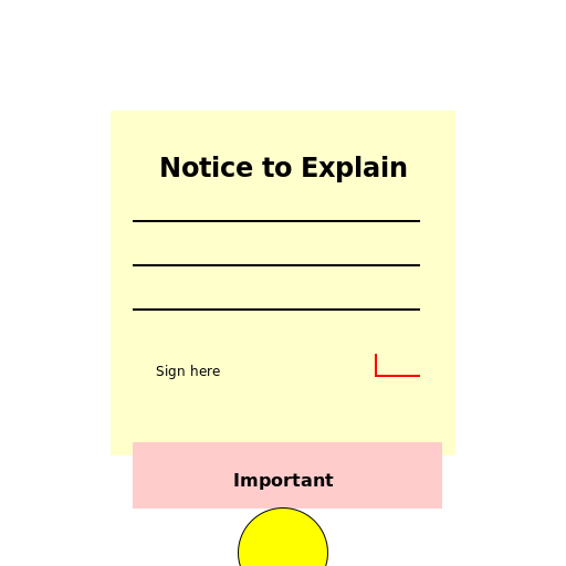 Process Flow of Notice to Explain - DrawGPT