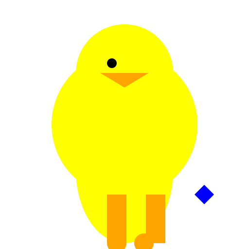 Duck Holding Blue Flower - DrawGPT