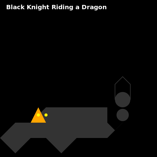 Black Knight Riding a Dragon - DrawGPT