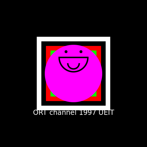 ORT channel 1997 UEIT Test Card - DrawGPT