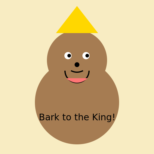 A Dog with a King's Crown - DrawGPT