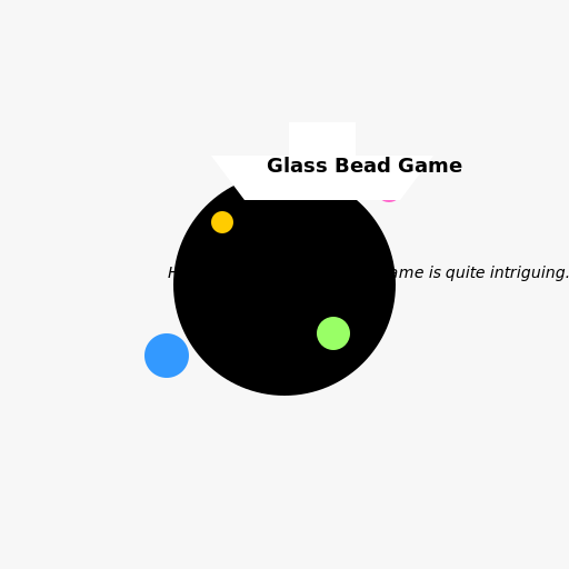 Ms. Fairfax Contemplating Hesse's Glass Bead Game - DrawGPT