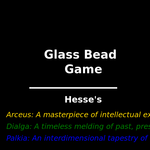 The Creation Trio Contemplates Hesse's Glass Bead Game - DrawGPT