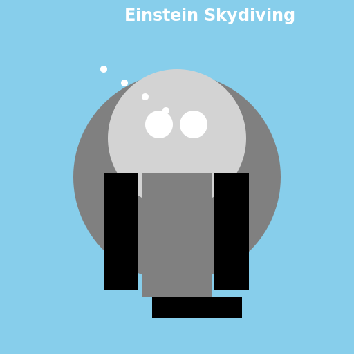 Einstein Skydiving - DrawGPT
