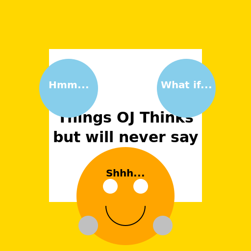 Things OJ Thinks but will never say - DrawGPT