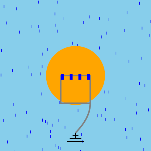 Man Throwing His Umbrella to Get Wet in Rain - DrawGPT